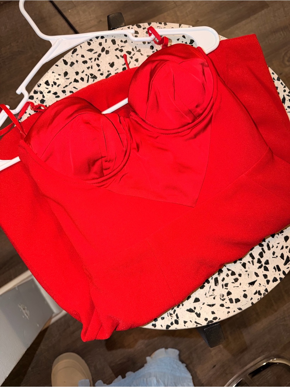 Oh Polly Red Heart-Detail Mini Dress with Removable straps - Picture 3 of 3